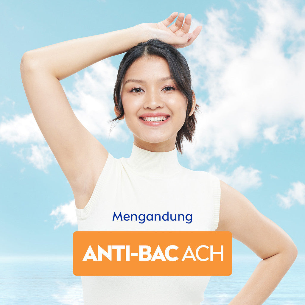 NIVEA Deodorant Roll On Brightening Anti Bacterial 50ml - Deodoran wanita hijab antiperspirant dan anti bakteri tahan bau keringat badan dengan wangi segar tahan lama seharian - Micro Vitamin C, 0% alkohol cocok untuk semua jenis kulit