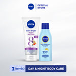 NIVEA Body Serum & Sun Lotion - Night Nourish + Daily Protection Sun SPF 33