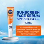 NIVEA SUN Sunscreen Face Serum Extra Protect C&E SPF50+ PA+++ 30ml - Sunscreen wajah serum sunblock mencerahkan brightening tone up SPF UV harian lightweight gel tekstur ringan cepat meresap tidak lengket no whitecast - Vitamin C, Vitamin E