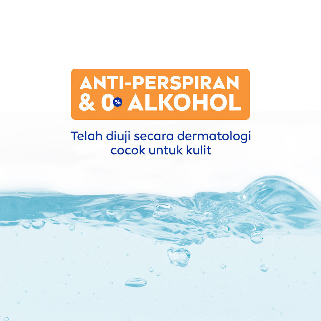 NIVEA Deodorant Roll On Brightening Anti Bacterial 50ml - Deodoran wanita hijab antiperspirant dan anti bakteri tahan bau keringat badan dengan wangi segar tahan lama seharian - Micro Vitamin C, 0% alkohol cocok untuk semua jenis kulit