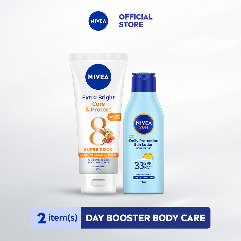 NIVEA Body Serum & Sun Lotion - Care & Protect + Daily Protection Sun SPF 33