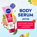 NIVEA Body Serum Extra Bright Vitamin Series (Niacinamide+ C&E) 180ml - Mencerahkan, menyamarkan noda hitam, kulit kenyal dan terlihat muda dlm 5 hari SPF15