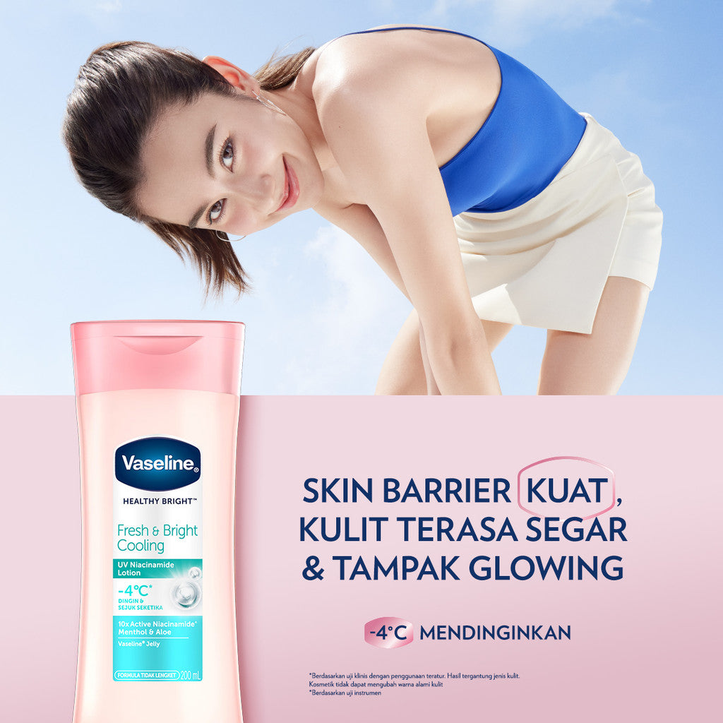 Vaseline Lotion Healthy Bright Fresh & Bright Cooling 200ml Twin Pack