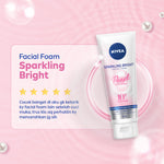 NIVEA Facial Foam Sparkling Bright 100ml - Sabun cuci muka wanita mencerahkan brightening glowing kulit kenyal bintik hitam brightening kulit kusam cleanser facial wash pembersih wajah cerah - Pearl Micro Serum, Rucinol, Licorice, Vitamin C