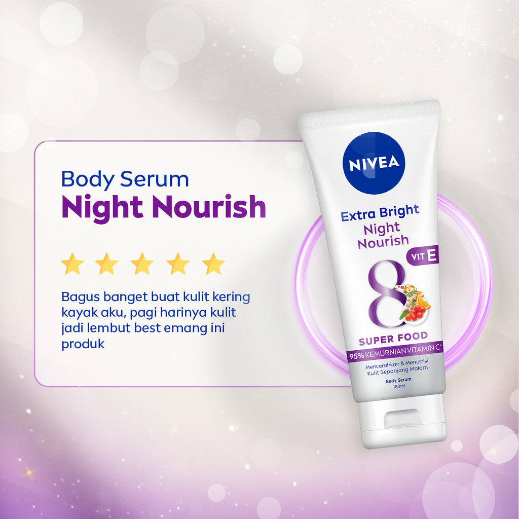 NIVEA Body Serum & Sun Lotion - Night Nourish + Daily Protection Sun SPF 33