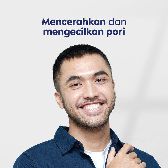 NIVEA MEN Face Scrub Bright Oil Clear Pore Minimizing Scrub 100ml - Sabun cuci muka pria scrub mencerahkan minyak berlebih berminyak kulit kusam pembersih wajah cerah mengecilkan pori komedo polusi debu kotoran - Vitamin C, Mint Crystal, Scrub halus