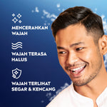 (PAKET HEMAT ISI 3) NIVEA MEN Vitamin Scrub Extra Bright C&HYA 100ml - Sabun cuci muka pria scrub mencerahkan angkat sel kulit mati brightening kulit kusam pembersih wajah cerah membersihkan pori pori polusi debu kotoran - Vitamin C, Hyaluronic acid