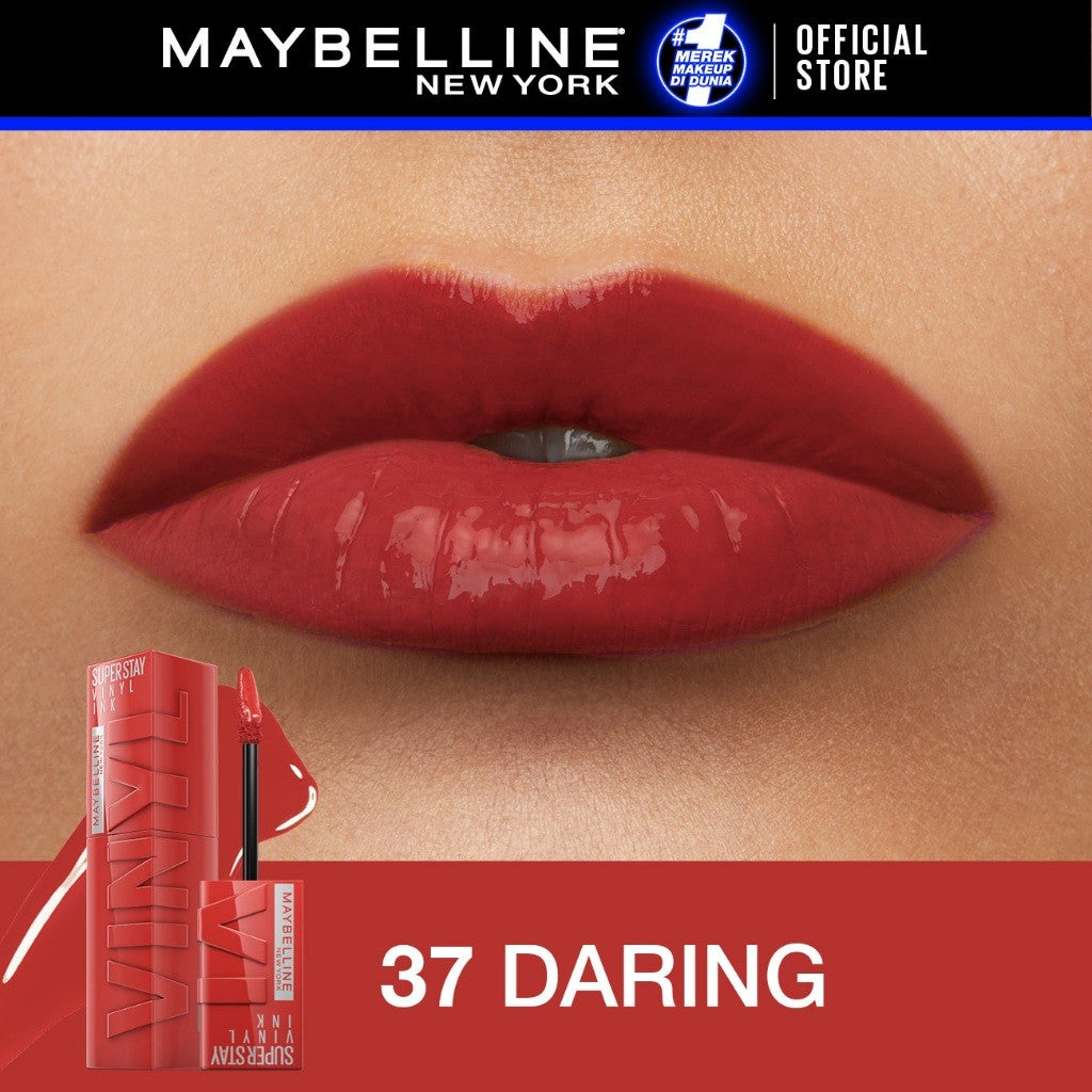 MAYBELLINE OFFICIAL Superstay Vinyl Ink 4.2 ml LIMITED EDITION - Shiny Pigmented Liquid Lipstik Lipstick