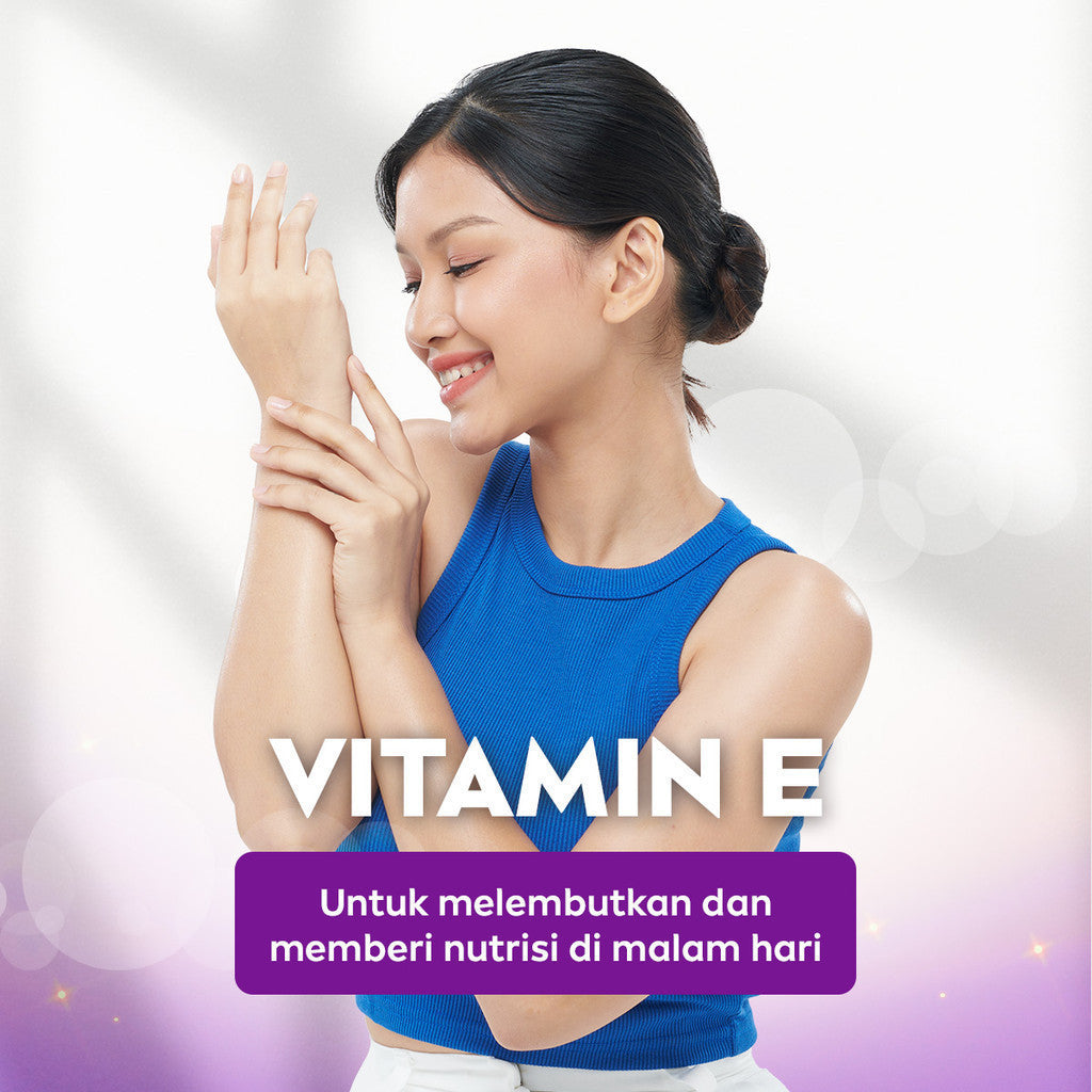 NIVEA Body Serum Extra Bright Night Nourish Vit E 180ml - Hand body serum lotion moisturizer mencerahkan kulit kusam cerah badan glowing brightening tone up melembabkan kering pagi malam day & night - 95% Vitamin C, Grapeseed oil, 8 Super food