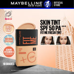 MAYBELLINE OFFICIAL Fit Me Fresh Tint 3 IN 1 30ml Skin Tint Foundation Tinted Sunscreen SPF 50 PA+++ Vitamin C Serum Face Makeup Natural Cushion Foundation Bedak Padat Concealer BB Cream Foundation Waterproof Skin Tint Fondation Sunblock