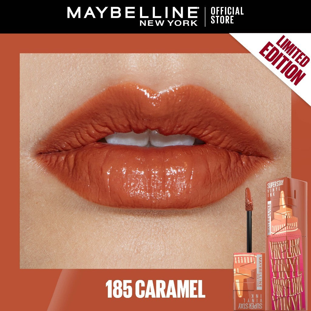 MAYBELLINE OFFICIAL Superstay Vinyl Ink 4.2 ml LIMITED EDITION - Shiny Pigmented Liquid Lipstik Lipstick