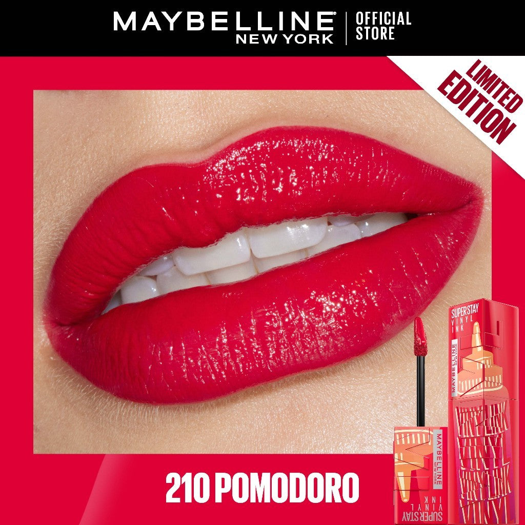 MAYBELLINE OFFICIAL Superstay Vinyl Ink 4.2 ml LIMITED EDITION - Shiny Pigmented Liquid Lipstik Lipstick