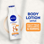 (PAKET HEMAT ISI 3) NIVEA Body Lotion Extra Bright Repair & Protect SPF15 190ml - Hand body lotion moisturizer mencerahkan kulit kusam rusak badan glowing brightening tone up melembabkan kering SPF UV sunscreen - 40x Vitamin C, Grapeseed oil, 8 Super food