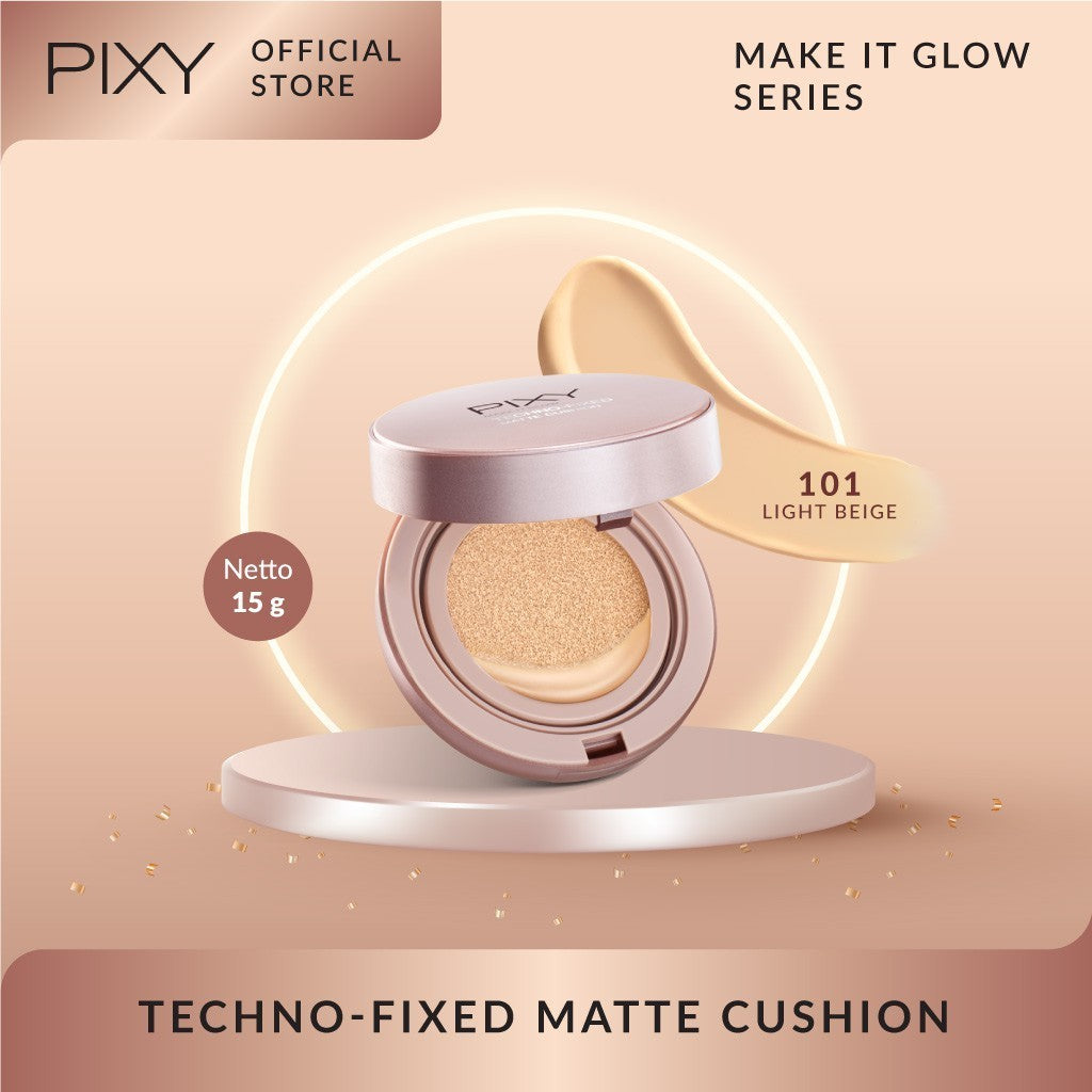 PIXY Make It Glow Techno Fixed Matte Cushion 101 Light Beige