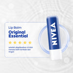 NIVEA Lip Balm Original Essential 4.8gr - Pelembap bibir melembabkan plumpy kering pecah-pecah tahan lama melindungi bibir natural intensif lembap tidak lengket tidak berminyak lip care glossy - Jojoba Oil, Shea Butter