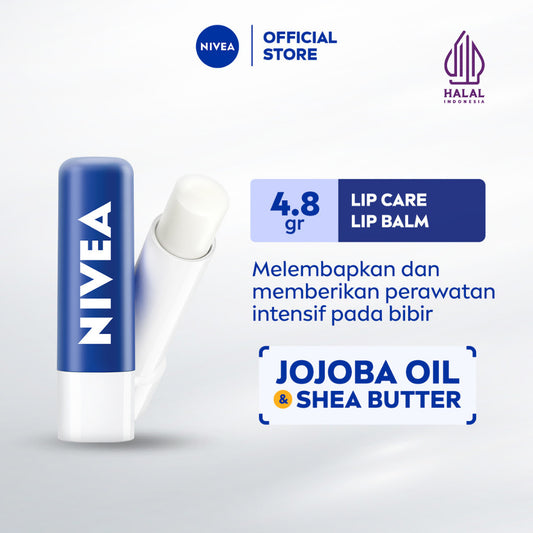 NIVEA Lip Balm Original Essential 4.8gr - Pelembap bibir melembabkan plumpy kering pecah-pecah tahan lama melindungi bibir natural intensif lembap tidak lengket tidak berminyak lip care glossy - Jojoba Oil, Shea Butter