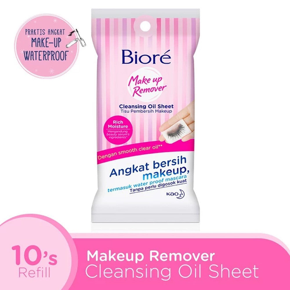 Biore Sunscreen Watery Essence SPF 50 40 gr + Make Up Remover Tissue Cleansing Oil 10 s