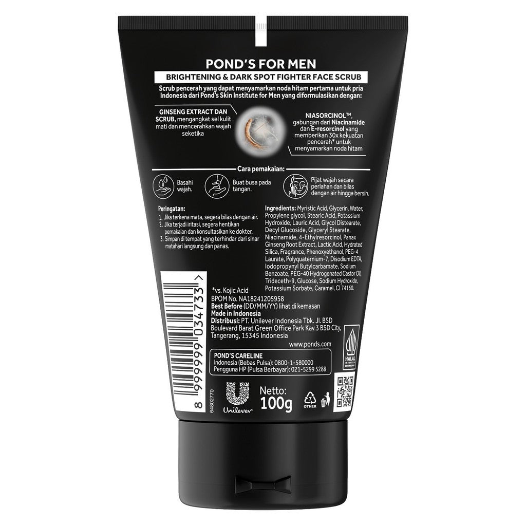 Ponds Men Bright Boost Face Scrub 50G