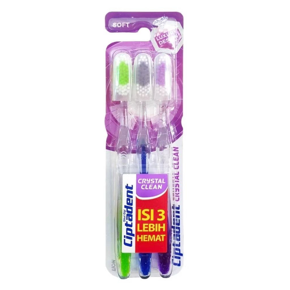 Ciptadent Sikat Gigi Crystal Clean Soft 3 Pcs
