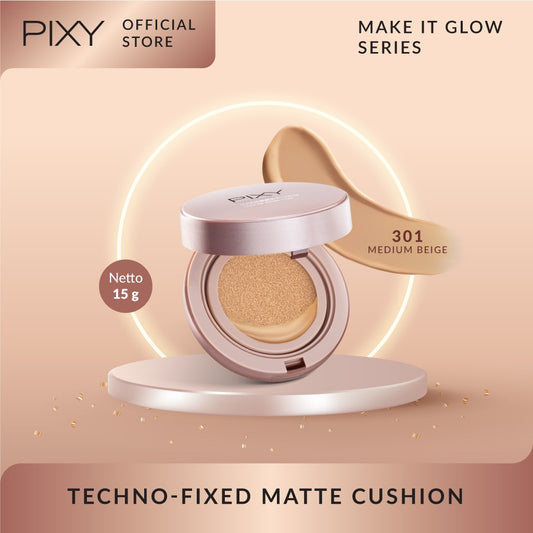 PIXY Make It Glow Techno Fixed Matte Cushion 301 Medium Beige