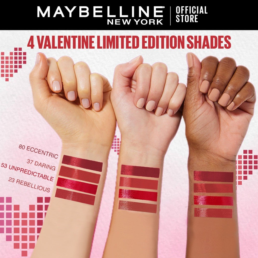 MAYBELLINE OFFICIAL Superstay Vinyl Ink 4.2 ml LIMITED EDITION - Shiny Pigmented Liquid Lipstik Lipstick