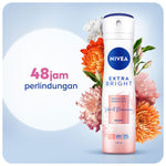 NIVEA Body Serum + Deodorant Spray Extra Bright Premium Fragrance Velvet Romance (Body Serum 180ml + Deodorant Spray 150ml) - Cerah & wangi parfum premium