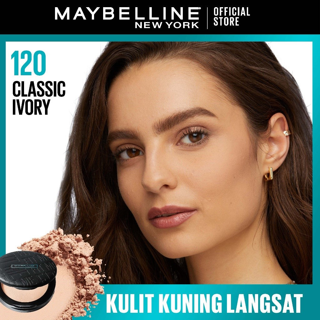 MAYBELLINE OFFICIAL Fit Me Matte + Poreless 16 Jam Oil Control Compact Powder SPF 32 PA+++ Make Up Bedak Padat bebas minyak tahan 16 Jam bedak tabur Makeup Cushion Foundation Bedak Padat Concealer BB Cream Foundation Waterproof Skin Tint Fondation