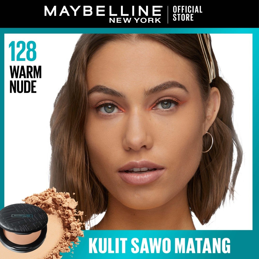 MAYBELLINE OFFICIAL Fit Me Matte + Poreless 16 Jam Oil Control Compact Powder SPF 32 PA+++ Make Up Bedak Padat bebas minyak tahan 16 Jam bedak tabur Makeup Cushion Foundation Bedak Padat Concealer BB Cream Foundation Waterproof Skin Tint Fondation