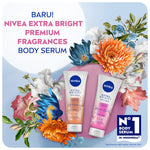 (PAKET HEMAT ISI 2) NIVEA Body Serum Extra Bright Premium Fragrance Velvet Romance 180ml - Hand body serum lotion moisturizer wangi parfum mahal kalem tahan lama mencerahkan kulit kusam badan glowing brightening tone up melembabkan kering - 50x Vitamin C