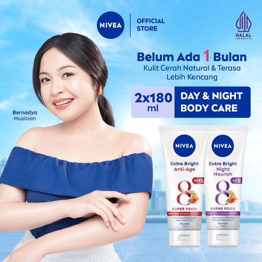 NIVEA Body Serum Extra White Day & Night - Anti Age + Night Nourish