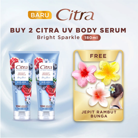[Gratis Jepitan Bunga] Citra UV Body Serum Bright Spark 180ml