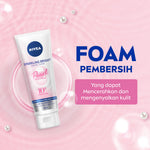 (PAKET HEMAT ISI 3) NIVEA Facial Foam Sparkling Bright 100ml - Sabun cuci muka wanita mencerahkan brightening glowing kulit kenyal bintik hitam brightening kulit kusam cleanser facial wash wajah cerah - Pearl Micro Serum, Rucinol, Licorice, Vitamin C