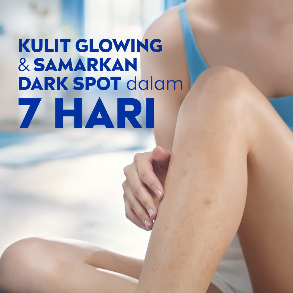(PAKET HEMAT ISI 3) NIVEA Body Serum Extra Bright 10 Super Vitamins SPF15 180ml - Hand body serum moisturizer menyamarkan noda flek hitam dark spot mencerahkan kulit kusam badan glowing brightening tone up lembap - 10x Vitamin C, Niacinamide, Pomegranate