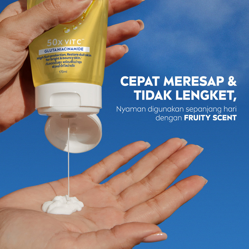 Anti Aging Bundle - NIVEA Body Serum Extra Bright Super C+ SPF 50+ PA+++ 170ml & 10 Super Vitamins Anti Dark Spot 180ml