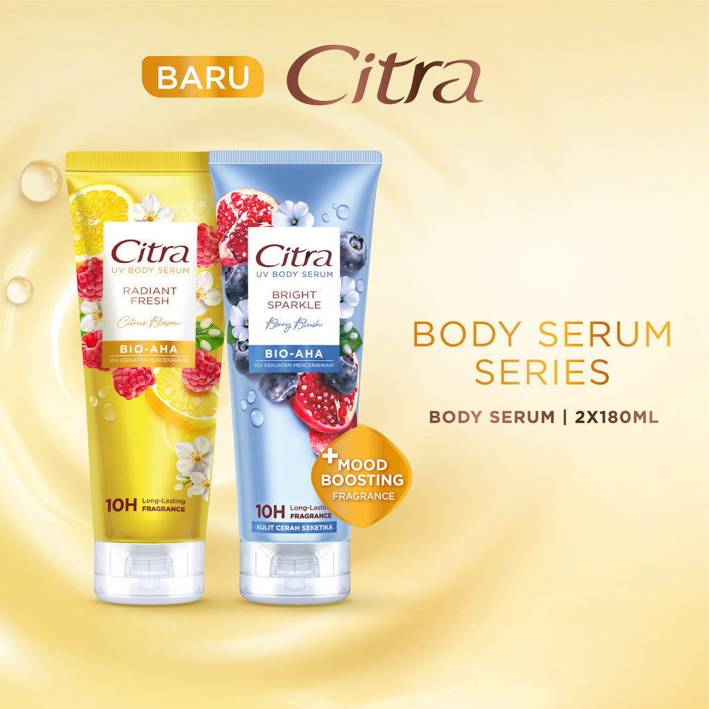Bundle Citra Body Serum Superfruit BIO-AHA Mencerahkan Kulit Badan | Complete Pack, Brightening Series, Body Serum Series 1 & 2, Ultra Fresh 100ml & 180ml