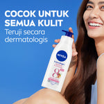(PAKET HEMAT ISI 3) NIVEA Body Lotion Extra Bright Radiant & Smooth UV Filter 380ml - Hand body lotion moisturizer mencerahkan kulit kusam halus lembut badan glowing brightening tone up lembap kulit kering - 40x Vitamin C, UVA UVB Filter, 8 Super food