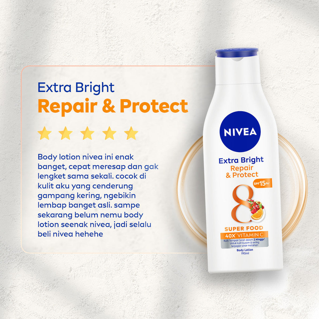 NIVEA Body Lotion Extra Bright Day & Night - Repair Protect SPF15 + Night Nourish