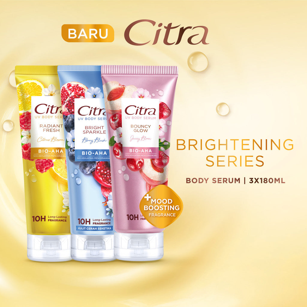 Bundle Citra Body Serum Superfruit BIO-AHA Mencerahkan Kulit Badan | Complete Pack, Brightening Series, Body Serum Series 1 & 2, Ultra Fresh 100ml & 180ml