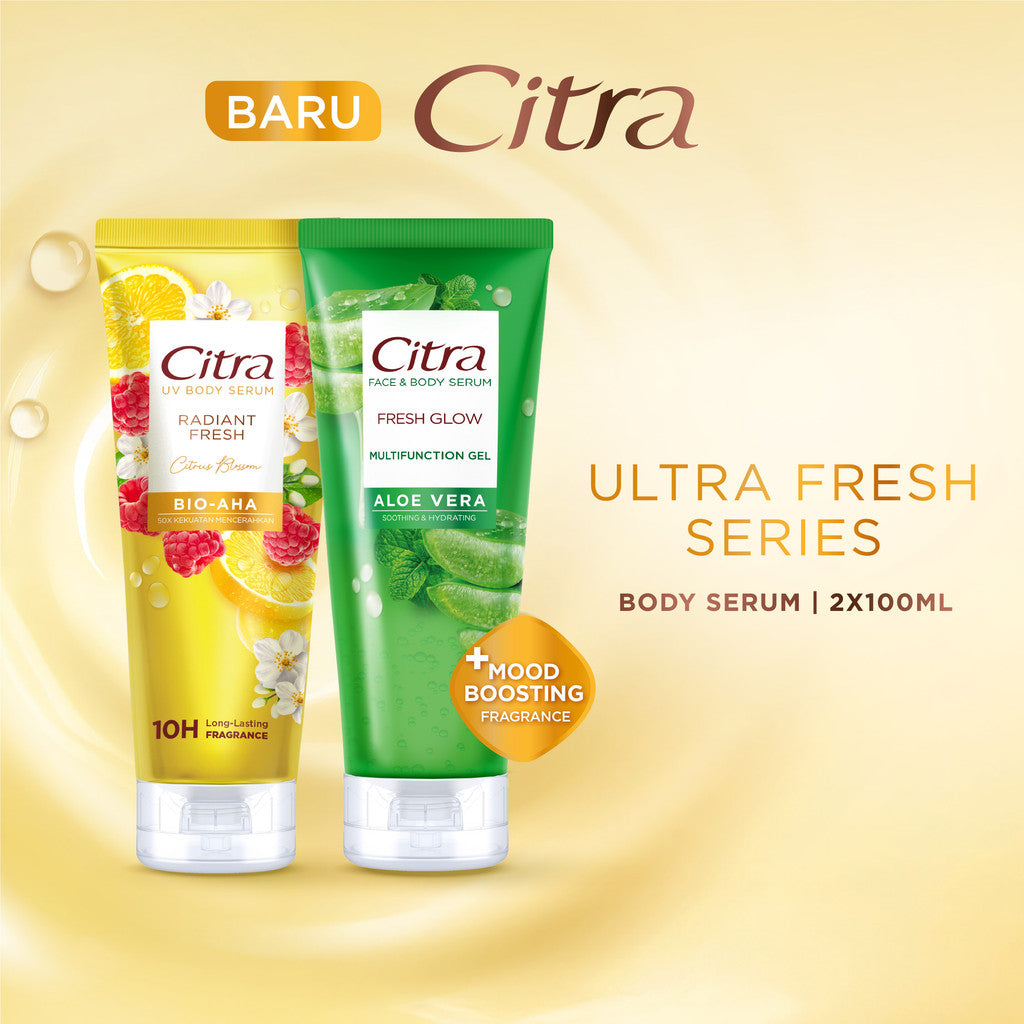 Bundle Citra Body Serum Superfruit BIO-AHA Mencerahkan Kulit Badan | Complete Pack, Brightening Series, Body Serum Series 1 & 2, Ultra Fresh 100ml & 180ml
