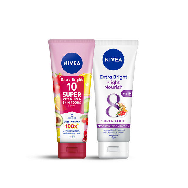 NIVEA Body Serum Extra White Day & Night - 10 Super Vitamin + Night Nourish
