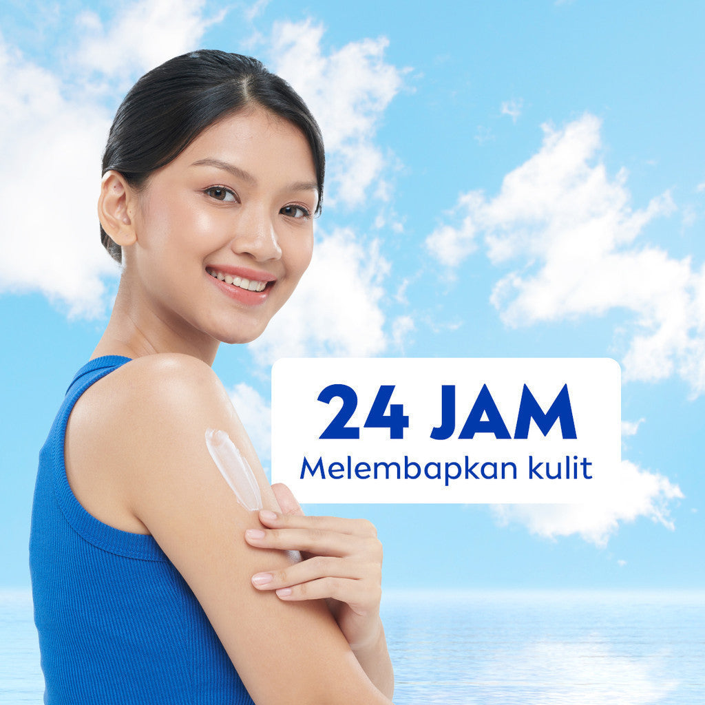 (PAKET HEMAT ISI 3) NIVEA Body Lotion Daily Protection Sun SPF33 100ml - Sunscreen badan lotion sunblock sunblok SPF UV mencerahkan melembabkan 24 jam harian cepat meresap tidak lengket tekstur ringan anti radikal bebas no whitecast - Hydra IQ, Vitamin C