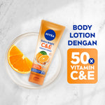 NIVEA Body Serum Extra Bright Vitamin Series (Niacinamide + Collagen + C&E) 180ml x3 - Mencerahkan, menyamarkan noda hitam, kulit kenyal dan terlihat muda dlm 5 hari - SPF15