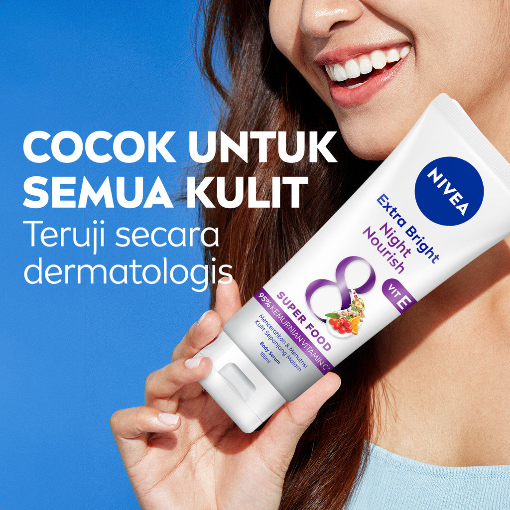 Night Routine Bundle - NIVEA Body Serum Extra Bright C&AHA Skin Renewal & Extra Bright Night Nourish 170ml
