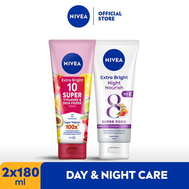 NIVEA Body Serum Extra White Day & Night - 10 Super Vitamin + Night Nourish