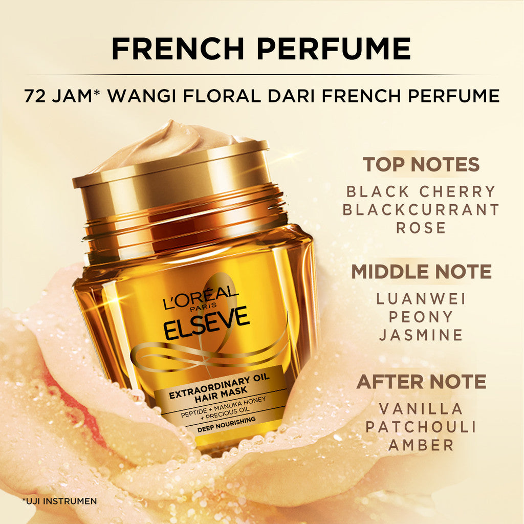 [BARU] L'Oreal Paris Elseve Extraordinary Oil Mask 250mL | Refill Mask 250mL | Nutrisi Rambut Kering, Kusam, dan Rusak | Untuk Rambut Frizzy - Kusut