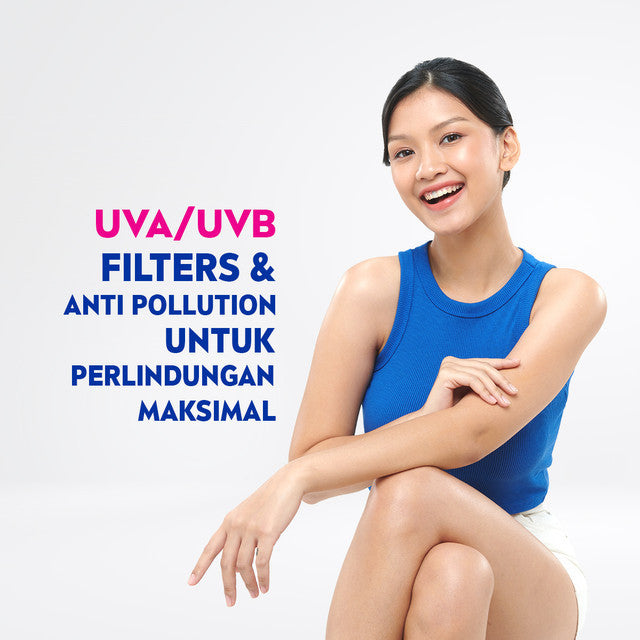 (PAKET HEMAT ISI 2) NIVEA SUN Sunscreen Body Serum Daily Glow Essence Serum SPF50+ PA+++ 180ml - Sunscreen badan sunblock mencerahkan SPF UV lightweight tekstur ringan cepat meresap tidak lengket no whitecast blue light polusi - 50x Vitamin C, Vitamin E