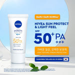 (PAKET HEMAT ISI 2) NIVEA SUN Sunscreen Face Serum Protect & Light Feel SPF50+ PA+++ 90ml - Sunscreen wajah serum sunblock korea sunranghaeyo cocok kulit sensitif SPF UV lightweight tekstur ringan cepat meresap tidak lengket no whitecast - No 1 Korea
