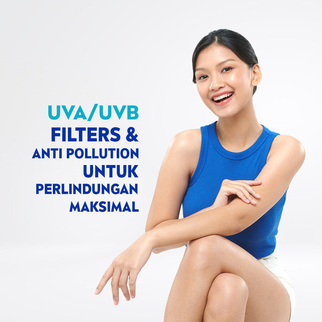 (PAKET HEMAT ISI 2) NIVEA SUN Sunscreen Body Serum Daily Glow Essence Serum SPF50+ PA+++ 180ml - Sunscreen badan sunblock melembapkan lembab SPF UV lightweight tekstur ringan cepat meresap tidak lengket no whitecast blue light polusi - 96% Vitamin E