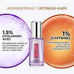 BARU! L'Oreal Paris Triple Roller 2.5% Hyaluron + Caffein Eye Serum Skincare - 20ml (Eye Serum dengan Instant Cooling Effect untuk menyamarkan garis halus dalam 2 minggu)