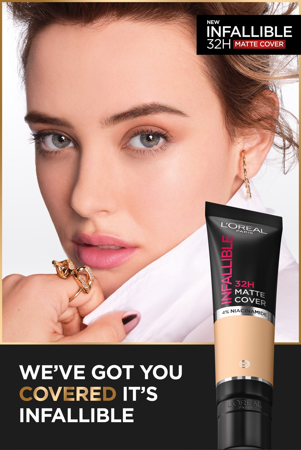 L’Oreal Paris Infallible 32 Hr Matte Cover Liquid Foundation - 30ml (Make Up Loreal Natural Tahan 32 Jam)